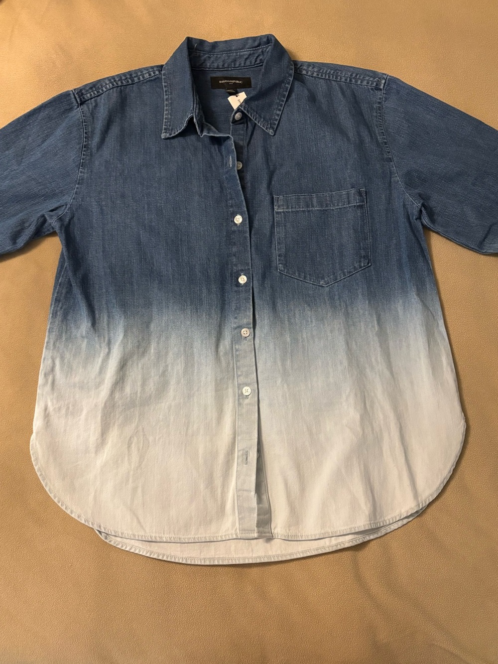Banana Republic Ombre Blue to White Button-Up Shirt